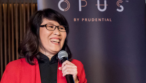 Dr Carol Tan, geriatrician and preventive care specialist speaking at an Opus by Prudential event